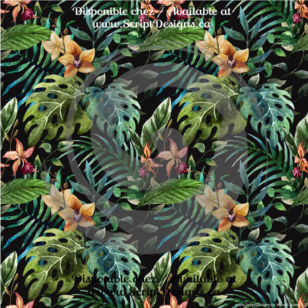 Hawaii Tropical / Jurassic - Patterned HTV (14 Different designs available)