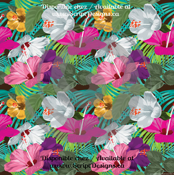 Hawaii Tropical Petite / Jurassic - HTV à motifs (14 modèles différents disponibles)