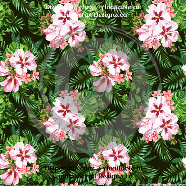 Hawaii Tropical Petite / Jurassic - Patterned HTV (14 Different designs available)