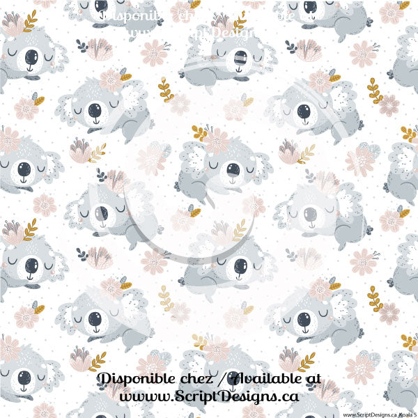 Koala - Patterned HTV (6 Different designs available)