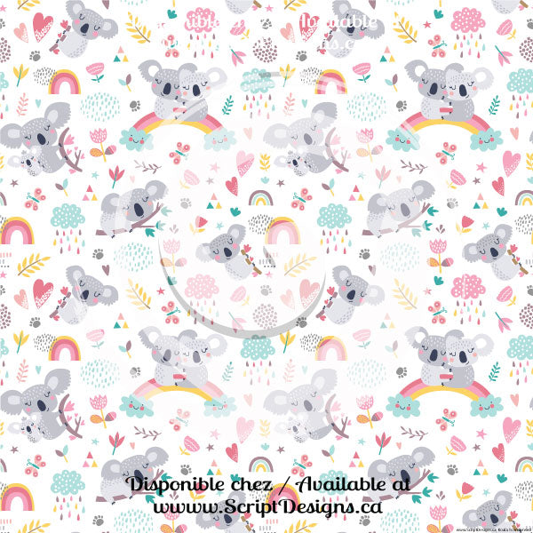 Koala - Patterned HTV (6 Different designs available)