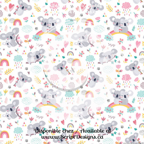 Koala - Patterned HTV (6 Different designs available)