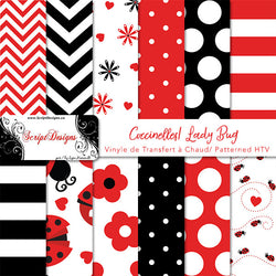 Ladybugs - Patterned HTV (12 Different designs available)