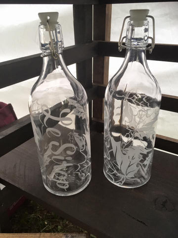 Maple Syrup - Etched Glass Bottle - ScriptDesigns