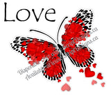 Love Butterfly HTV Decal (Iron On)