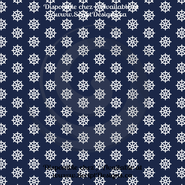 Nautical Blue - Patterned HTV (12 Designs) - ScriptDesigns - 3