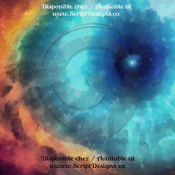 Nebula Aquarelle - HTV à motifs (10 modèles différents disponibles)