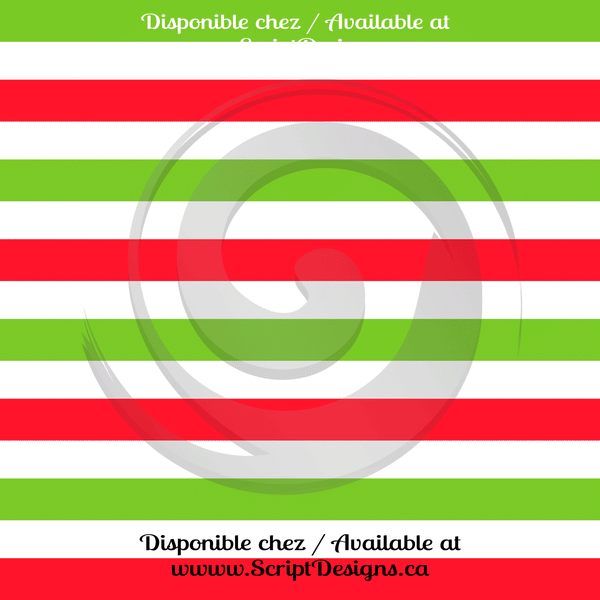 Christmas Red & Green - Patterned Adhesive Vinyl (16 Designs) - ScriptDesigns - 2