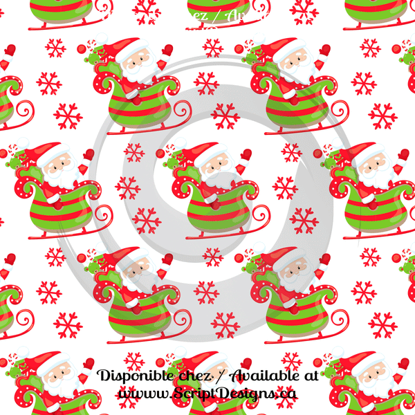 Christmas Red & Green - Patterned Adhesive Vinyl (16 Designs) - ScriptDesigns - 6