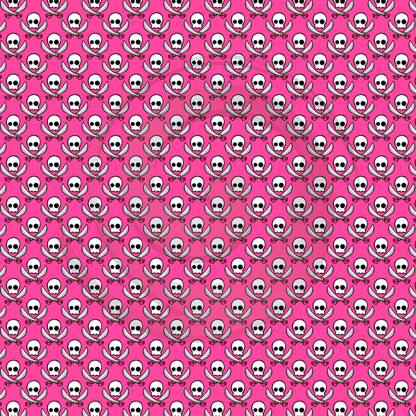 Pink Pirate - Patterned Adhesive Vinyl  (16 Designs) - ScriptDesigns - 14