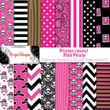Pink Pirate - Patterned HTV (16 Different designs available)
