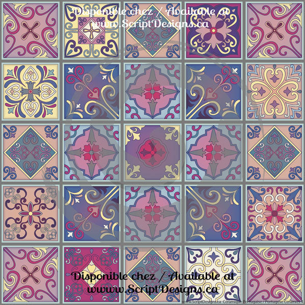 Portugese Ceramics - Patterned HTV (10 Different designs available)