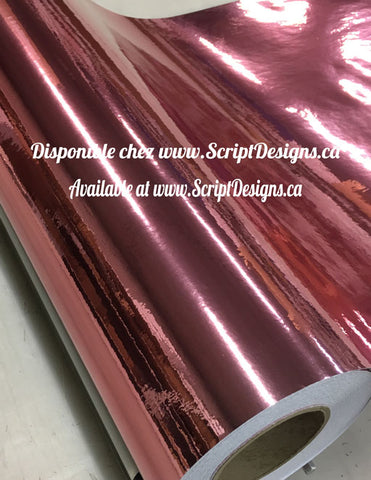 Rose Gold Chrome - Permanent Adhesive Vinyl