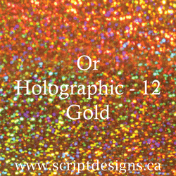 ScriptDesigns Siser Holographic Gold