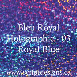 ScriptDesigns Siser Holographic Royal Blue
