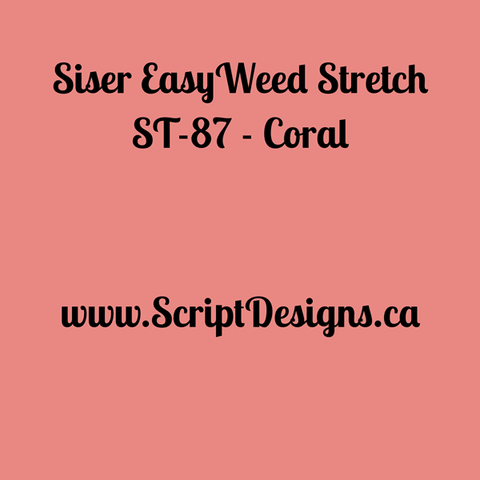 ST87 - Coral Siser EasyWeed Stretch HTV