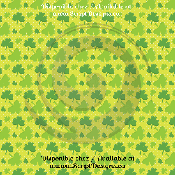 Irish Luck Petite - Patterned Adhesive Vinyl  (11 Different designs available)