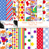 School Time - Patterned HTV (16 Different designs available)