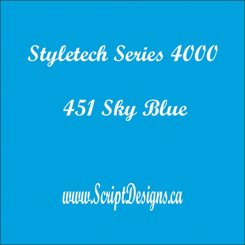 651 Equivalent Adhesive Vinyl (Styletech 4000) - 5 and 10 YARD ROLLS - Colours