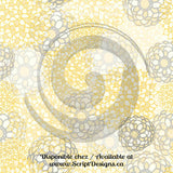 Stylized Zinnias - Patterned Adhesive Vinyl (18 Colours Available)