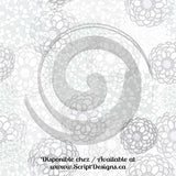 Stylized Zinnias - Patterned Adhesive Vinyl (18 Colours Available)