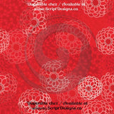Stylized Zinnias - Patterned Adhesive Vinyl (18 Colours Available)