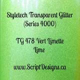 Paillettes adhésives transparentes Styletech (feuilles et rouleaux)