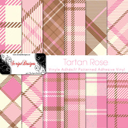 Tartan Rose - Patterned Adhesive Vinyl (12 Different designs available)