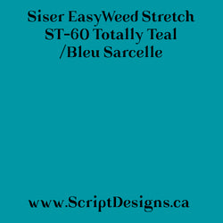 ST60 Totalement Bleu Sarcelle - Siser EasyWeed Stretch HTV