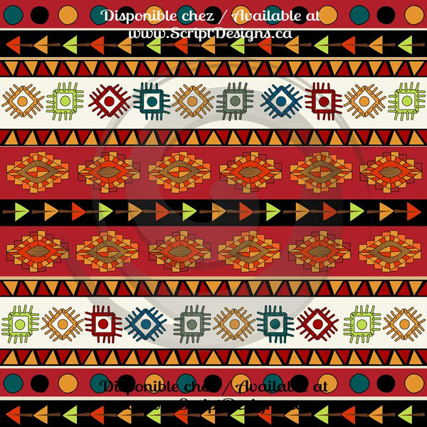 Tribal - Patterned Adhesive Vinyl (16 Different designs available)