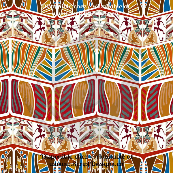 Tribal - Patterned Adhesive Vinyl (16 Different designs available)
