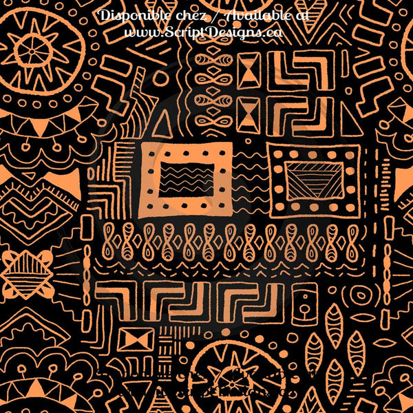 Tribal - Patterned Adhesive Vinyl (16 Different designs available)