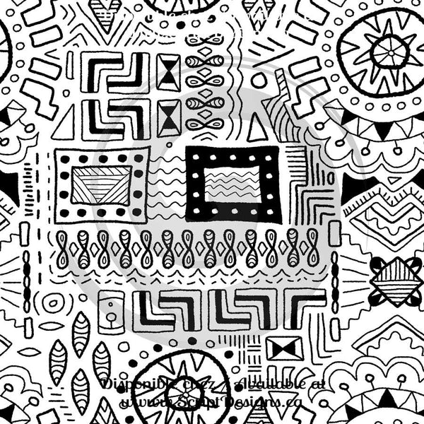 Tribal - Patterned Adhesive Vinyl (16 Different designs available)