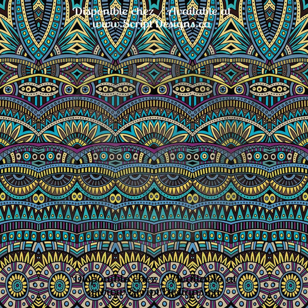 Tribal - Patterned Adhesive Vinyl (16 Different designs available)