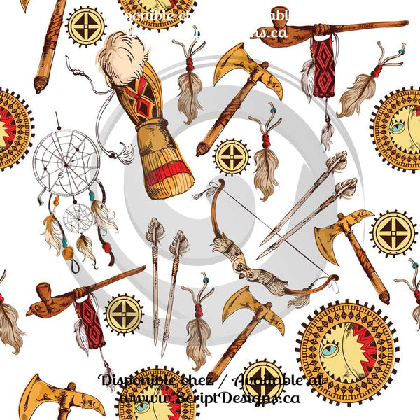 Tribal - Patterned Adhesive Vinyl (16 Different designs available)