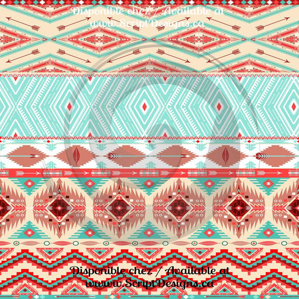 Tribal - Patterned Adhesive Vinyl (16 Different designs available)