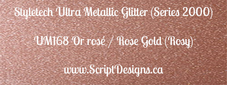 Ultra Metallic Glitter Adhesive Vinyl (Styletech 2000) sizes 12"x12" and up