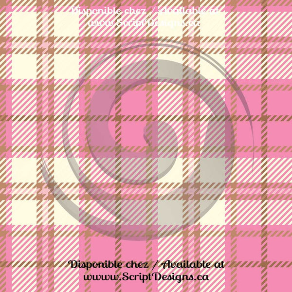 Tartan Rose - Patterned HTV (12 Different designs available)