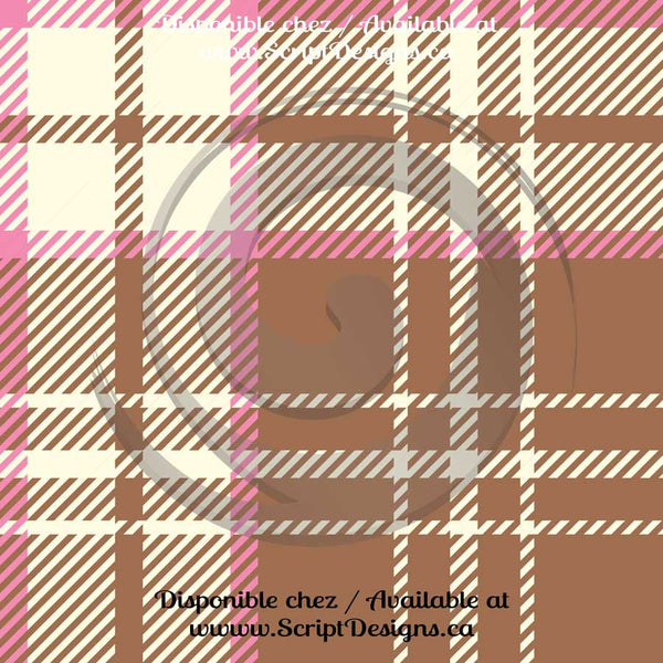 Tartan Rose - Patterned Adhesive Vinyl (12 Different designs available)