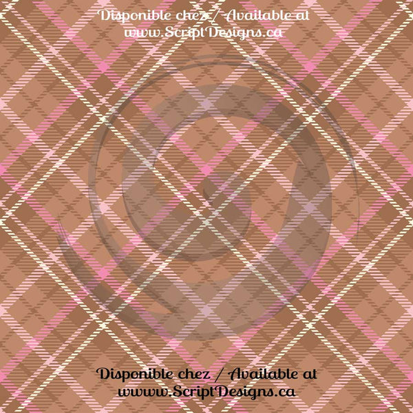 Tartan Rose - Patterned HTV (12 Different designs available)