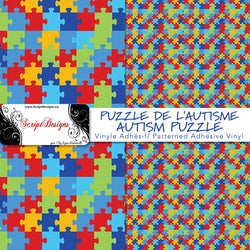 Puzzle Autisme - Vinyle adhésif à motifs 