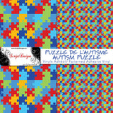 Autism Puzzle  - Patterned Adhesive Vinyl