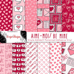 Be Mine - Patterned Adhesive Vinyl  (12 Different designs available)