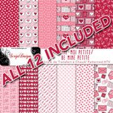 Be Mine - Patterned HTV Samplers - 12 designs included