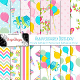 Birthday - Patterned Adhesive Vinyl (16 Different designs available)