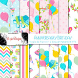 Birthday - Patterned HTV (16 Different designs available)