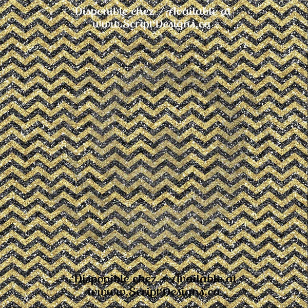Black and Gold - Patterned Adhesive Vinyl (12 Different designs available)