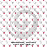 Pink & Turquoise Birthday - Patterned Adhesive Vinyl (12 Different designs available)