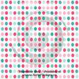 Pink & Turquoise Birthday - Patterned Adhesive Vinyl (12 Different designs available)