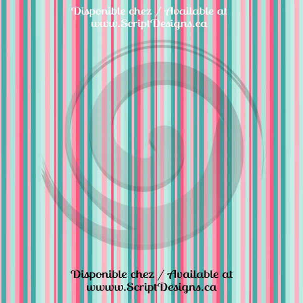 Pink & Turquoise Birthday - Patterned Adhesive Vinyl (12 Different designs available)